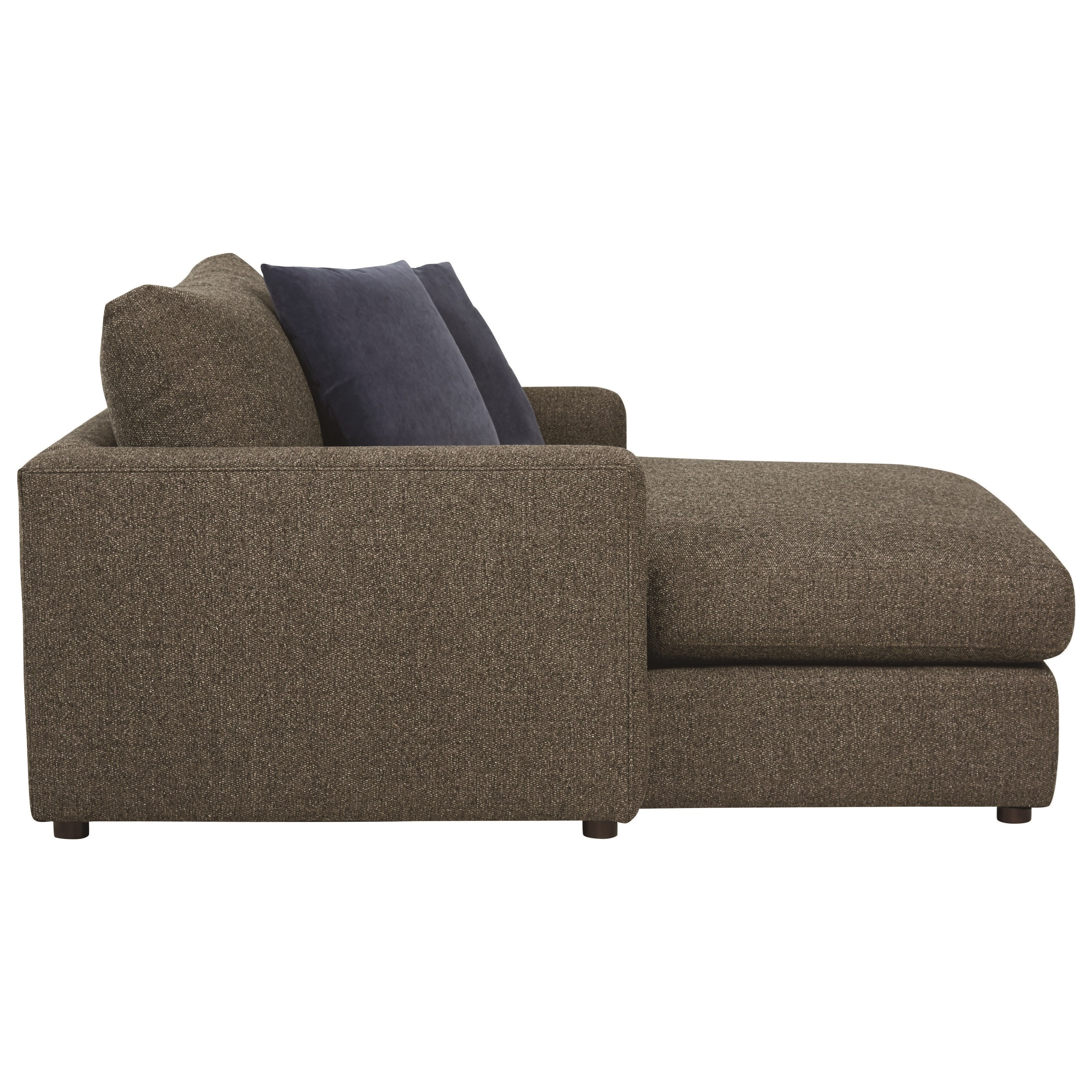 Bassett Allure Contemporary Chaise with Track Arms Bassett of